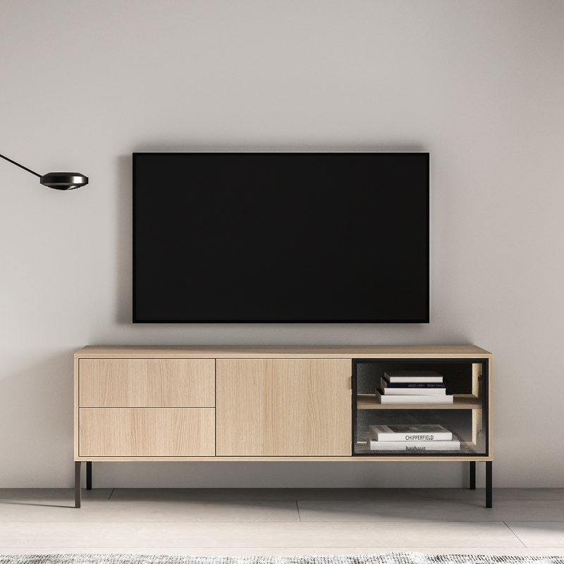 Szafka RTV pod telewizor 160 cm z szufladami BANELI