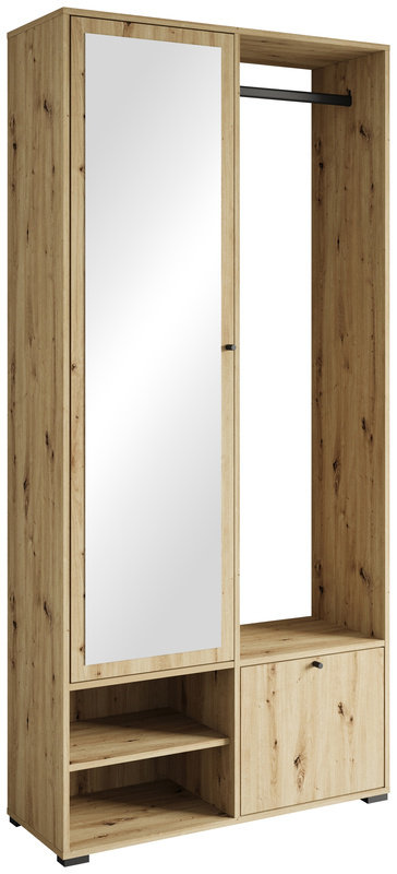 Nowoczesna garderoba do przedpokoju 90 cm DORANO z lustrem