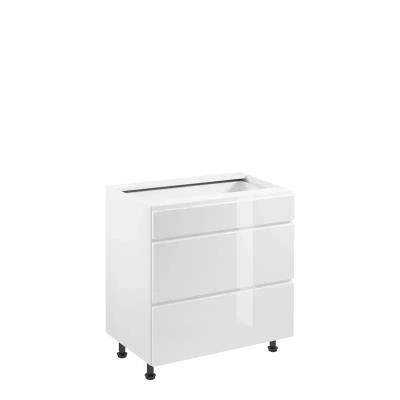 Szafka kuchenna z szufladami 80 cm biały połysk ACELSIO