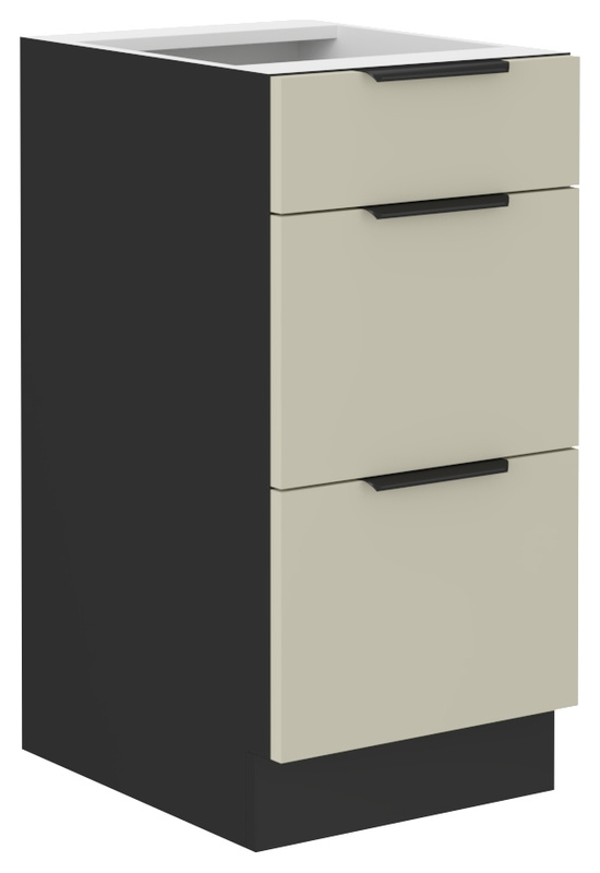 Stojąca szafka kuchenna z szufladami 40 cm ANES kaszmir