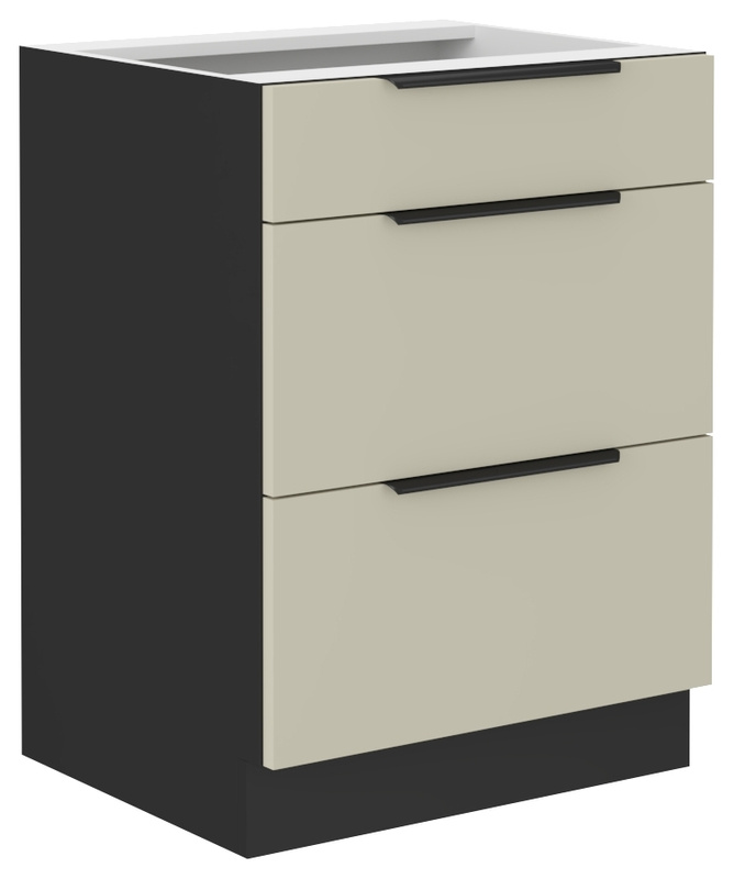 Stojąca szafka kuchenna z szufladami 60 cm ANES kaszmir