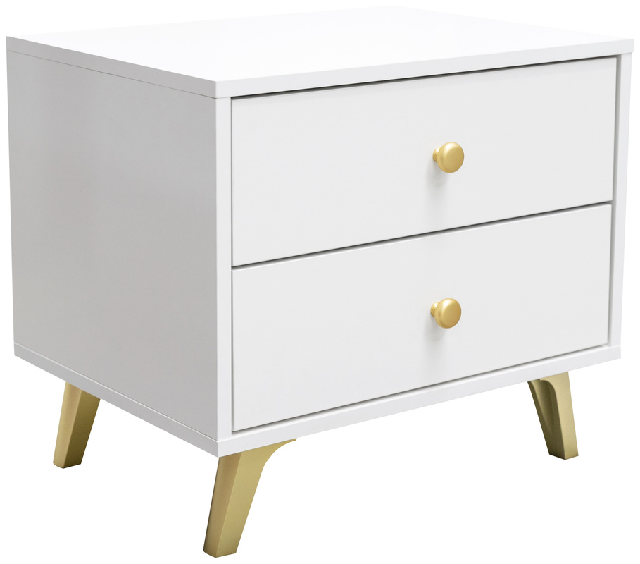 Minimalistyczna szafka nocna do sypialni z szufladami 54 cm SELMA