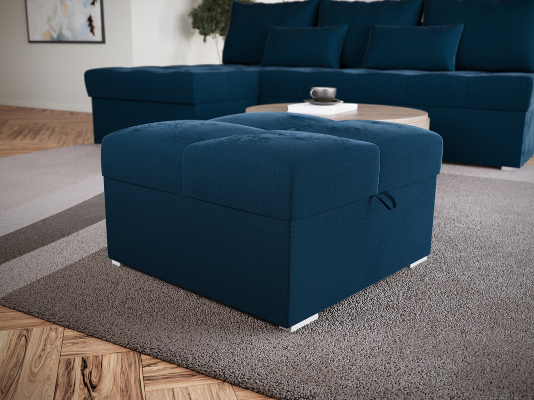 Tapicerowana pufa ze schowkiem do salonu HOT welur