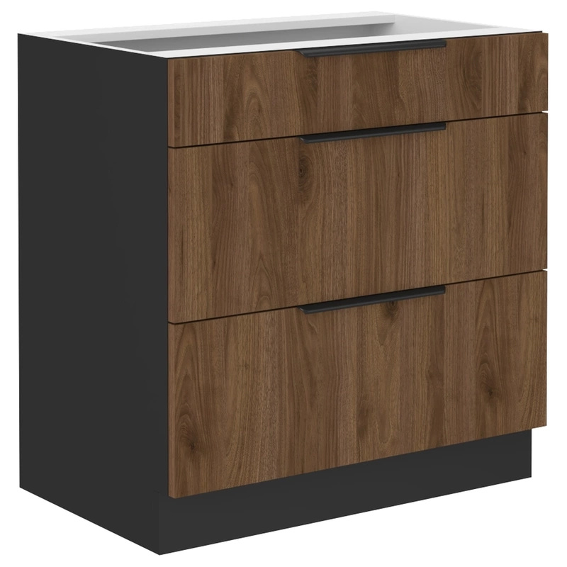 Dolna szafka kuchenna z szufladami 80 cm MARGARET orzech okapi