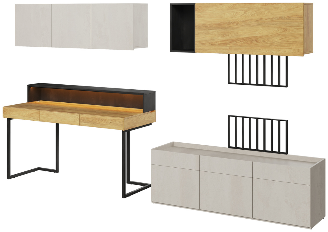 Zestaw nowoczesnych mebli do pokoju młodzieżowego TEEN FLEX