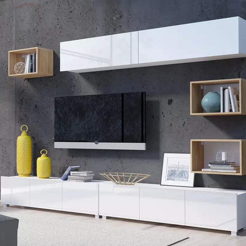 Meble do salonu biały połysk MODERN 31