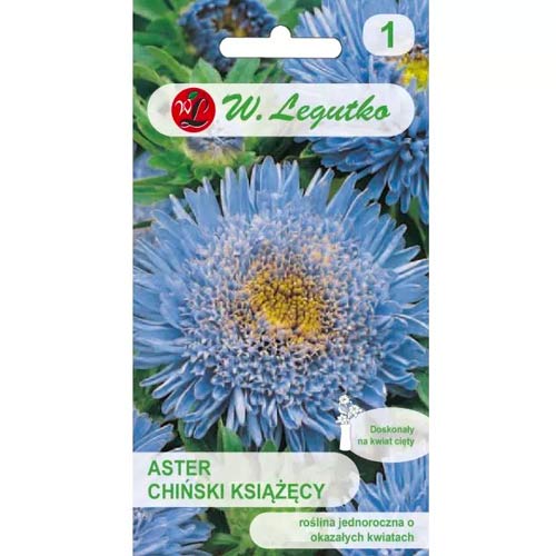 1 szt, Aster ksiazecy niebieski - Nasiona: Ilość w opakowaniu: 1 g