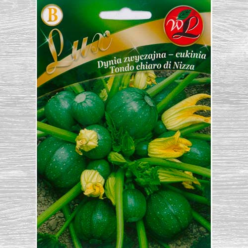 1 szt, Cukinia Tondo chiaro di Nizza - Nasiona: Ilość w opakowaniu: 3 g