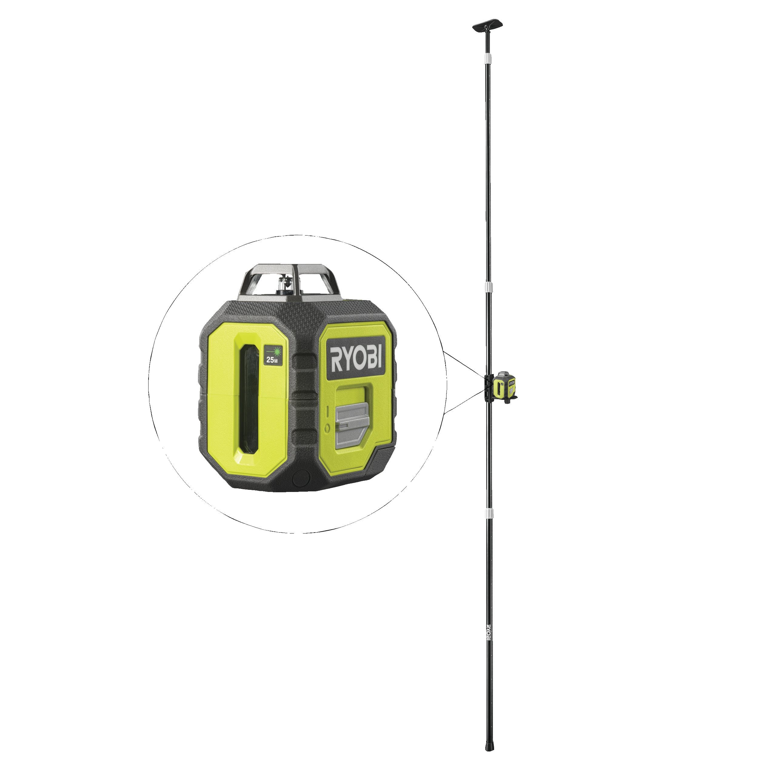 Poziomica laserowa / zielony laser płaszczyznowy 360° i ramię teleskopowe 3,2 m