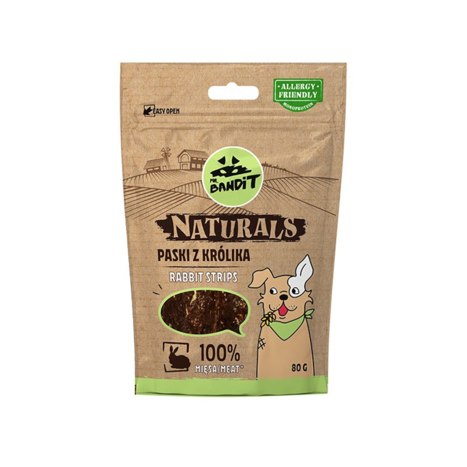 MR. BANDIT NATURALS - paski z królika 100% mięsa