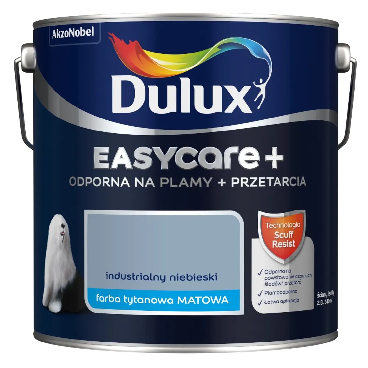 Farba Dulux EasyCare+ industrialny niebieski 2,5L