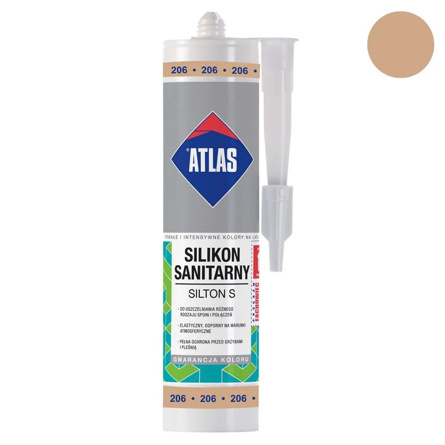 Atlas Silikon sanitarny Silton S 206 cappucino 280 ml
