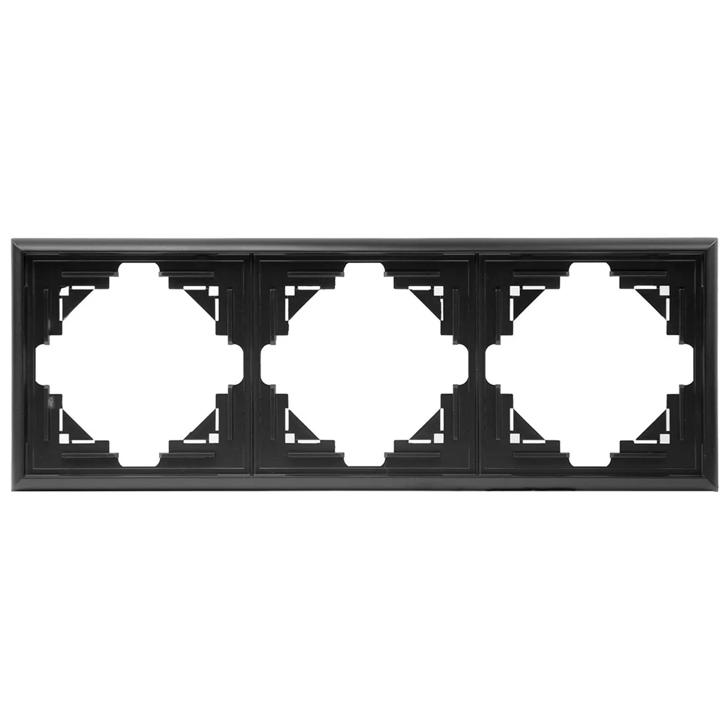 Ramka Luna potrójna czarny mat