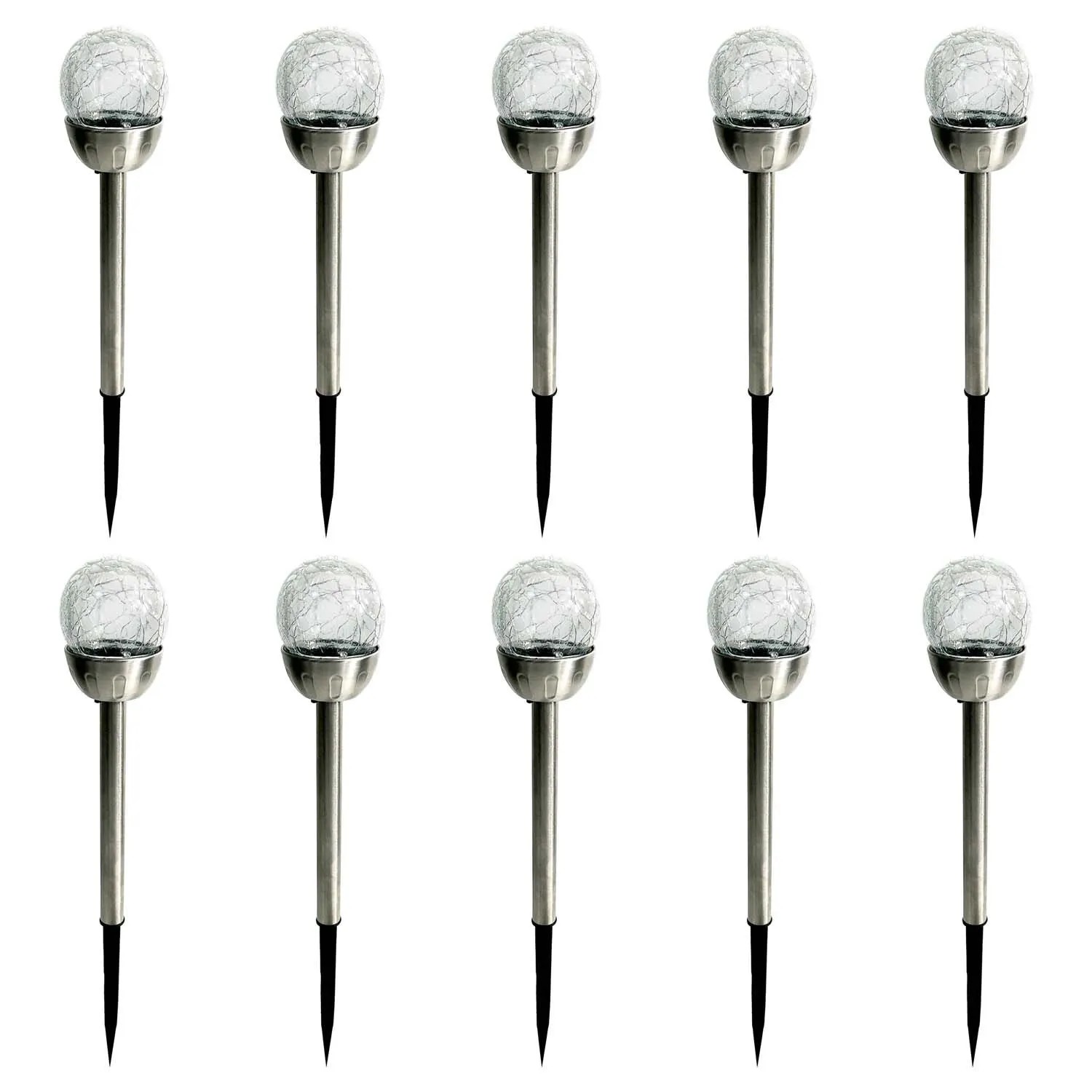 4iQ Zestaw 10 lamp solarnych RYSA o śr. 6 cm