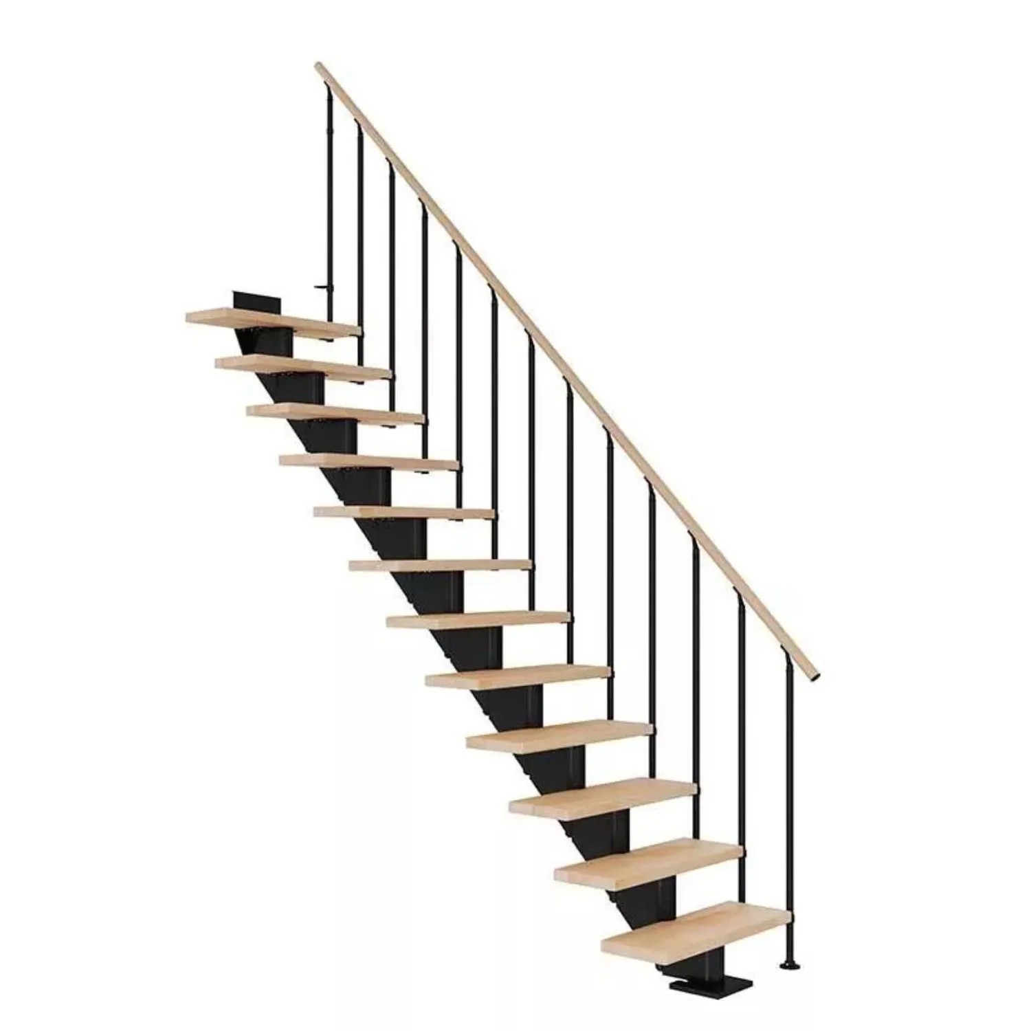 Dolle Schody modułowe Hamburg proste antracytowe, 11-stopni, buk olej, 75 cm