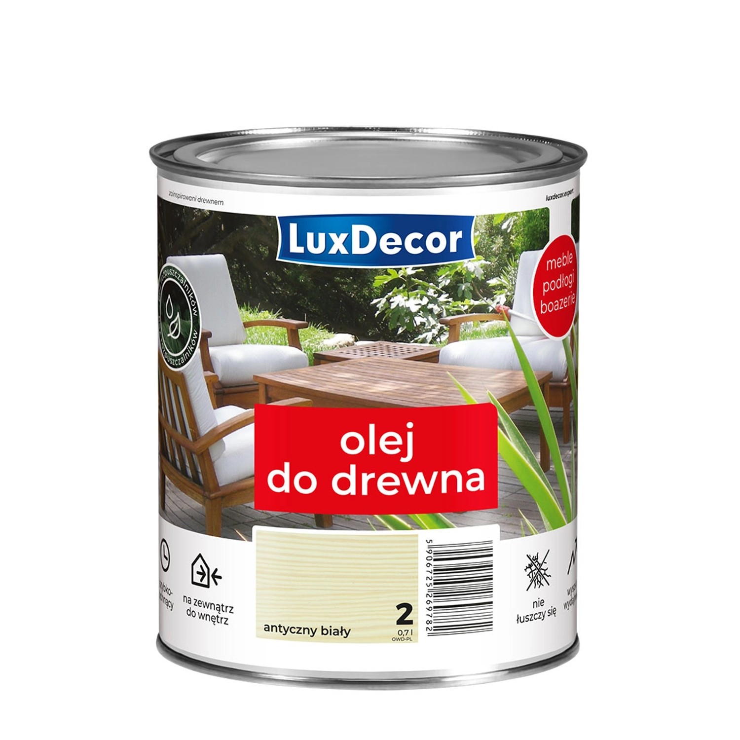 LuxDecor Olej do drewna biały 0,7L