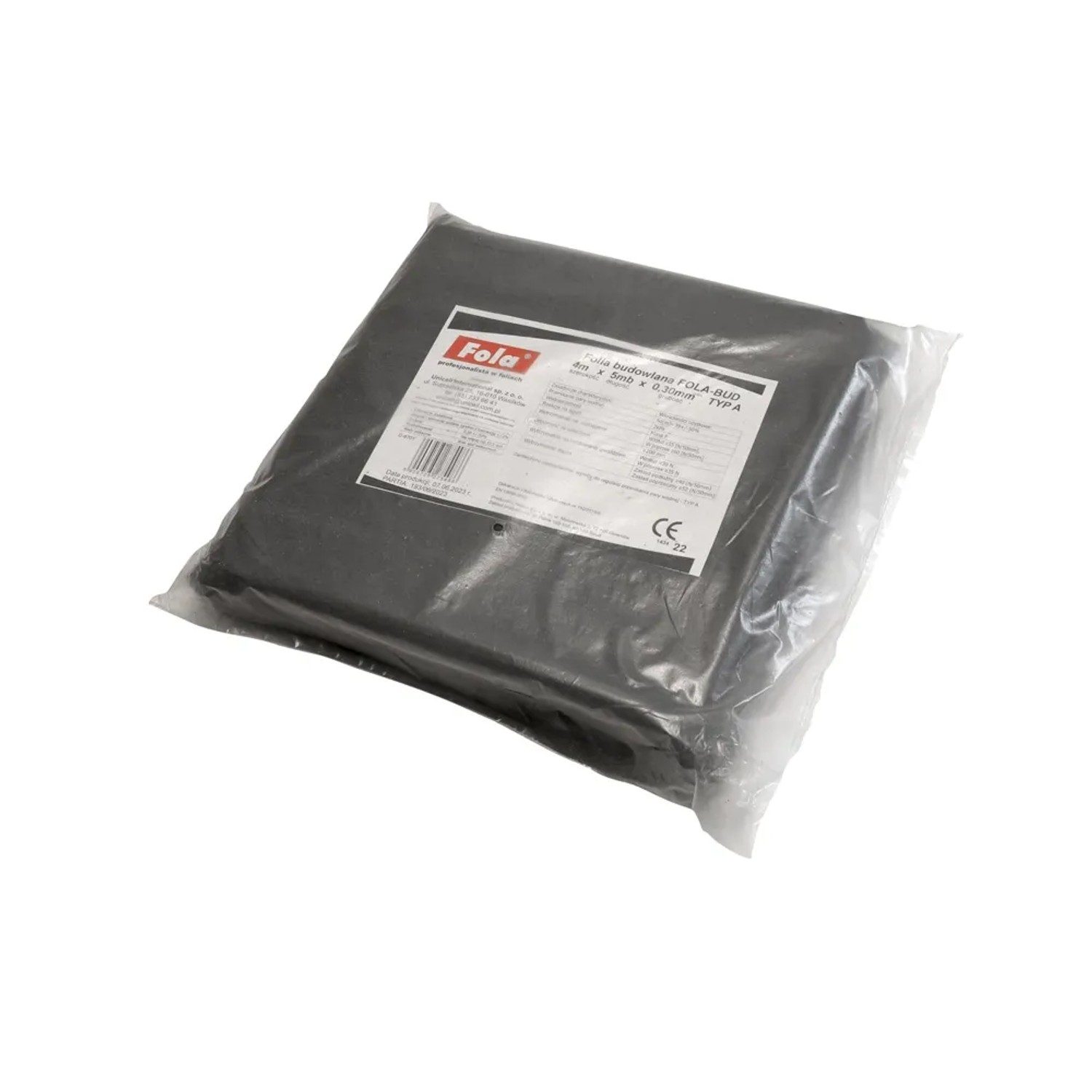 Fola Folia budowlana czarna 0,30 mm 4x5m