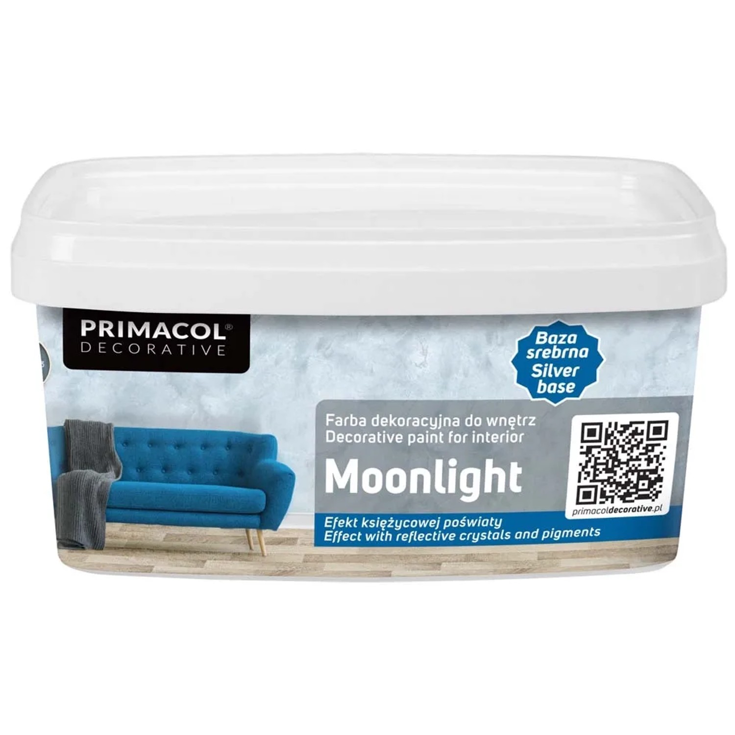 Primacol Farba dekoracyjna Moonlight srebrna 1 l