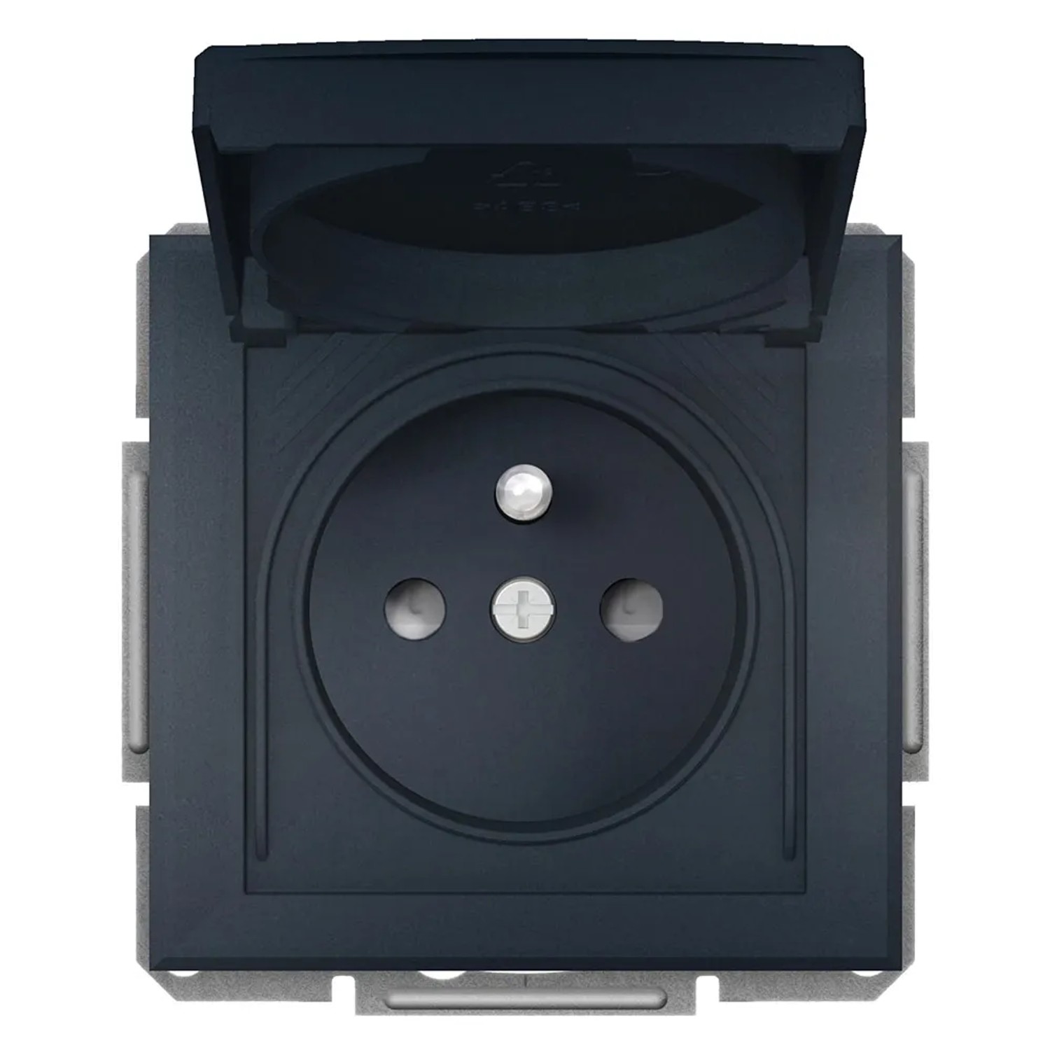 Schneider Gniazdo Asfora pojedyńcze IP44 antracyt