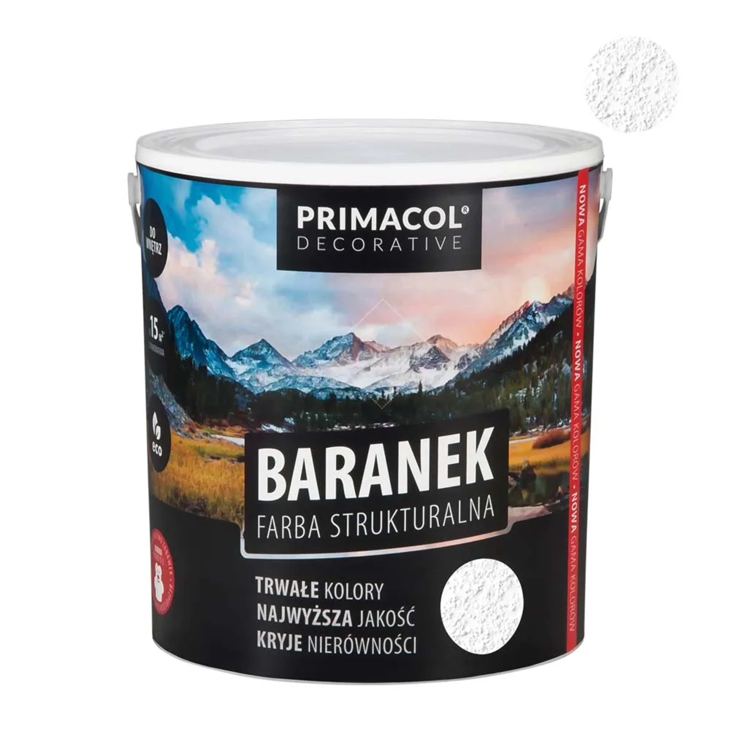 Primacol Farba strukturalna baranek biała 5 l