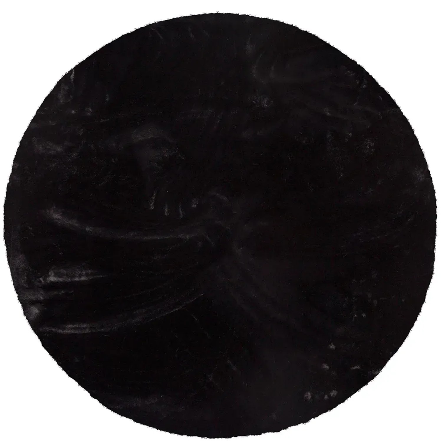 Indavo Dywan RABBIT-FUR koło średnica 100 cm czarny