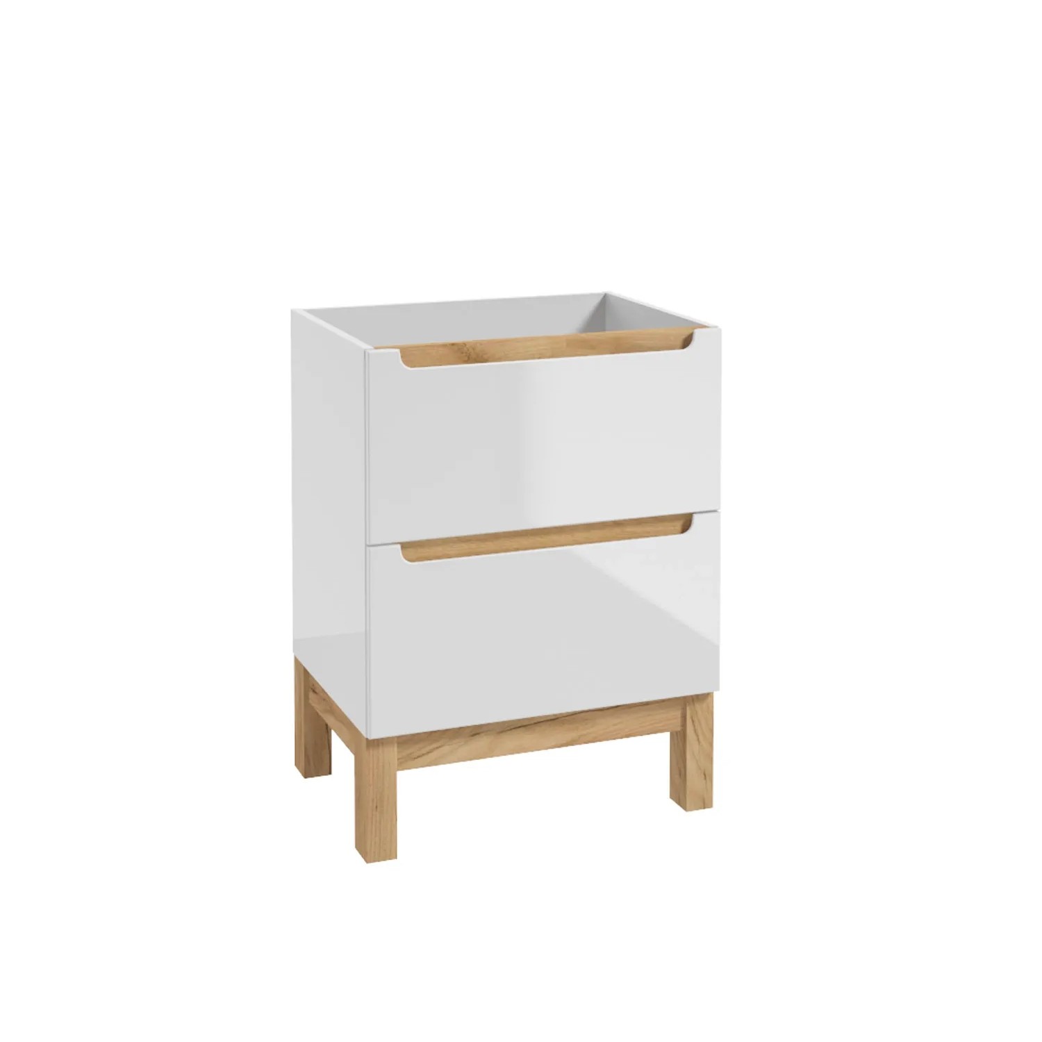 Defra Szafka stojąca z szufladami Space 60 cm biała / dąb