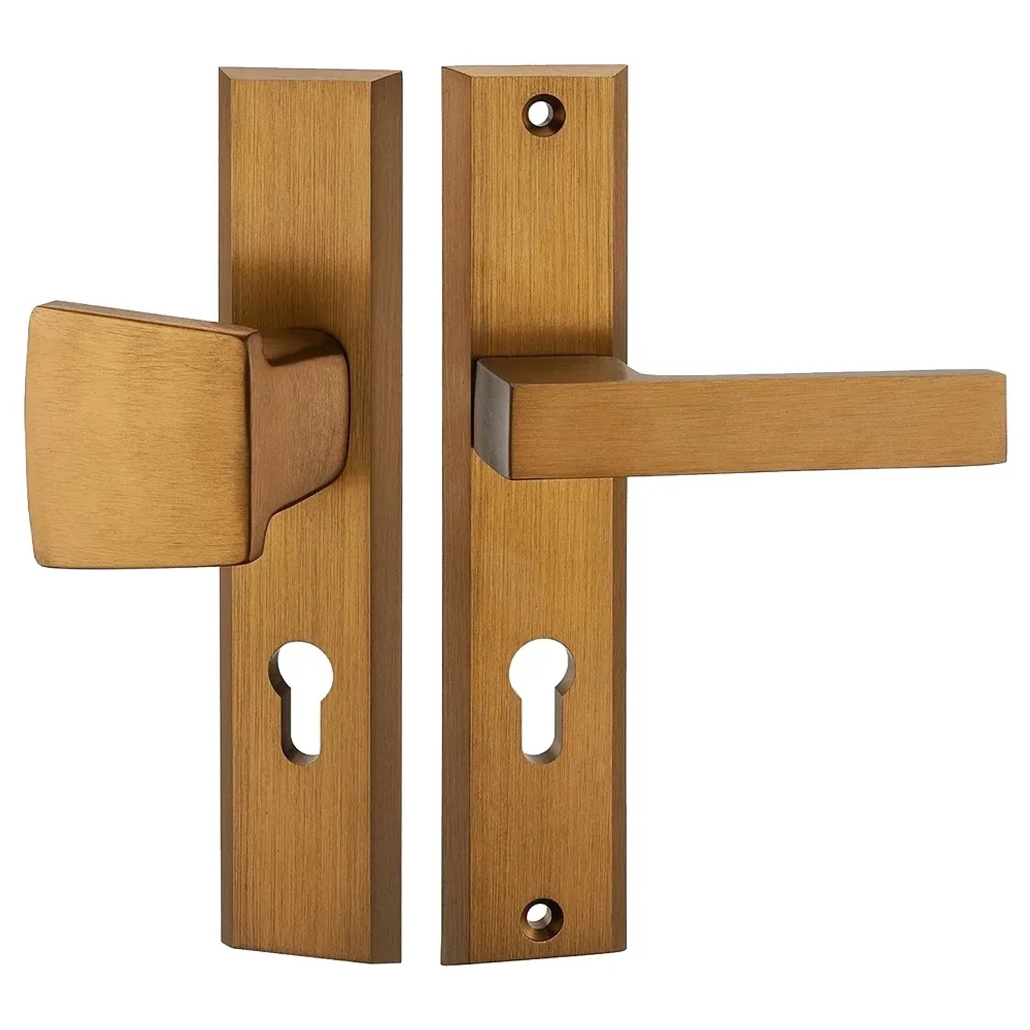 Klamka Shark zewnętrzna z pochwytem złota