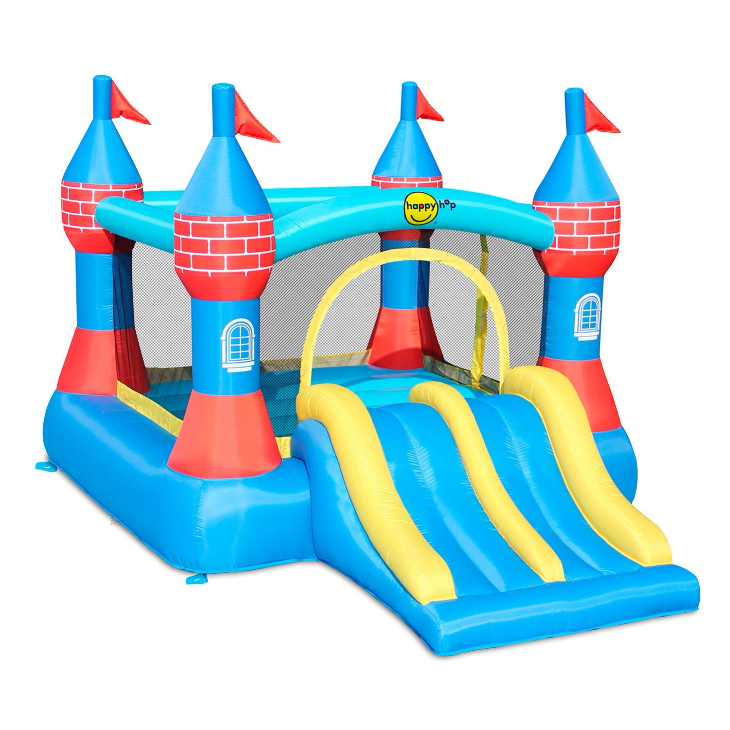 Dmuchany plac zabaw z podwójną zjeżdżalnią - 370 x 265 cm