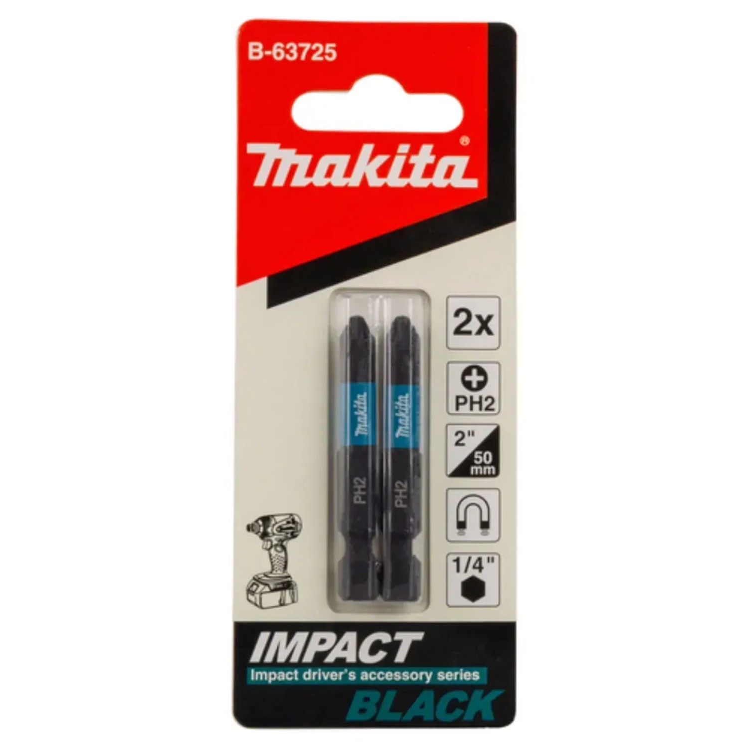 Makita Końcówka Impact Black PH2-50 MM