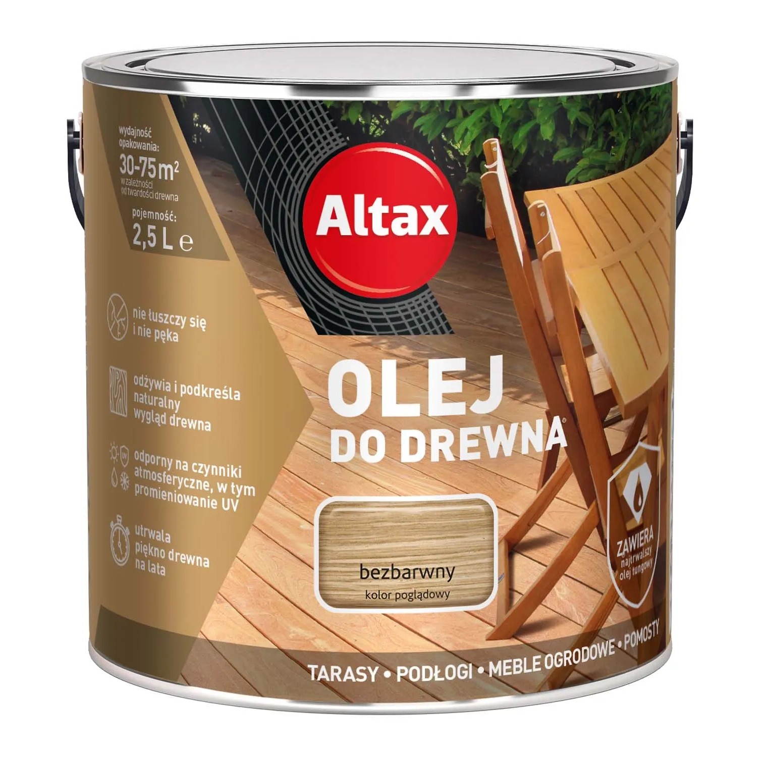 Altax Olej do drewna bezbarwny 2,5 l