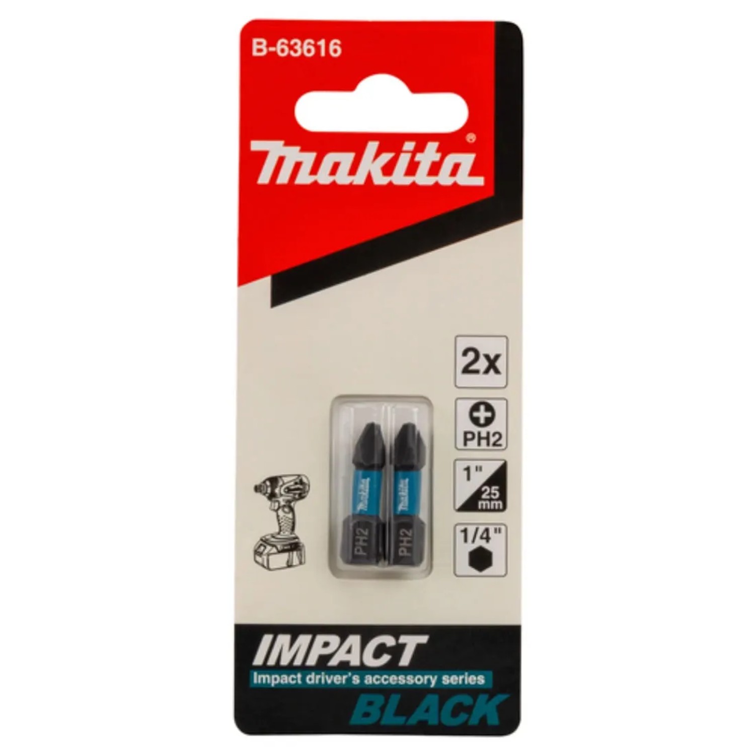 Makita Końcówka Impact Black PH2-25 MM