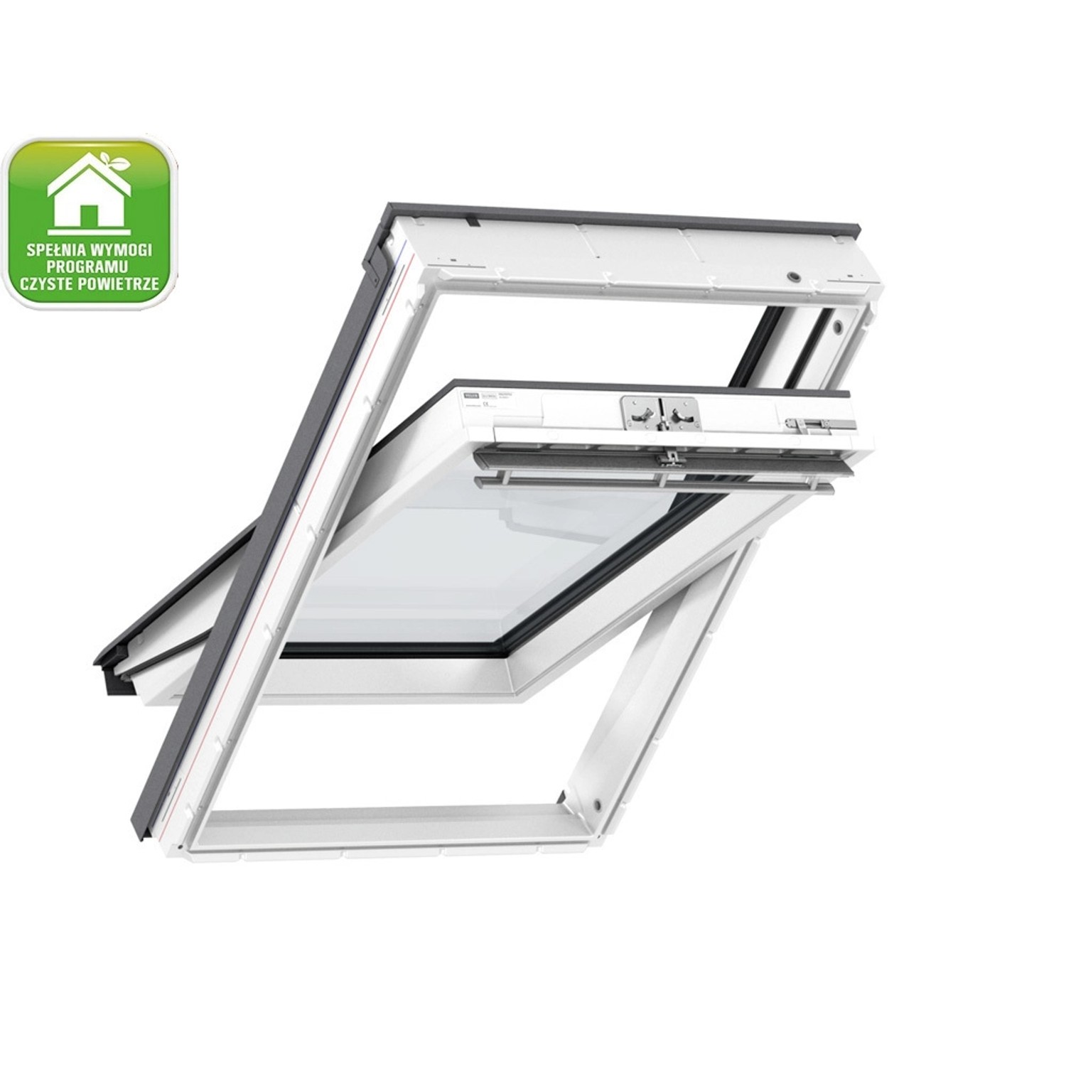 VELUX Okno 3-szybowe drewniano-poliuretanowe górne otw. 78x140 cm