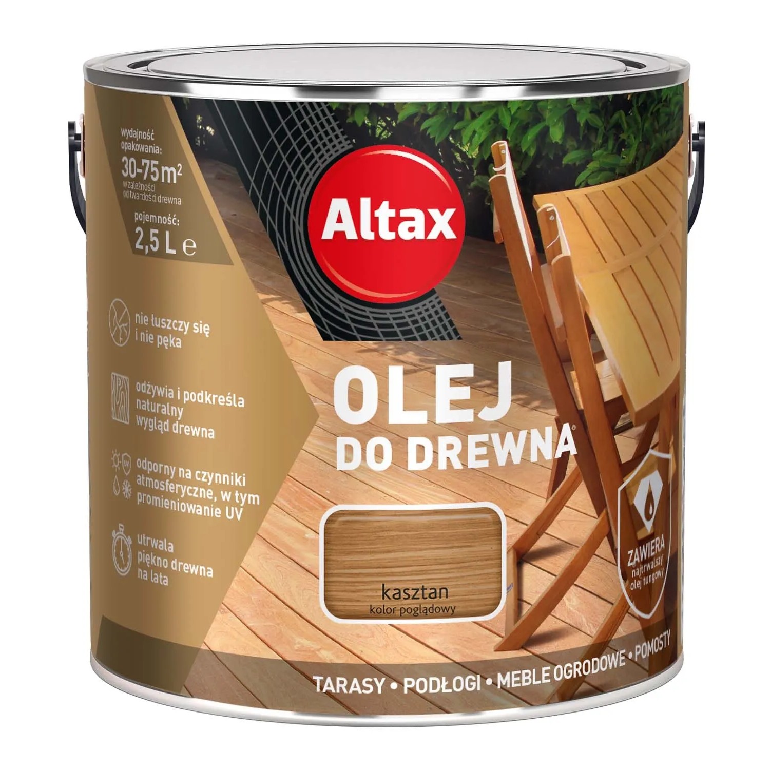 Altax Olej do drewna kasztan 2,5 l