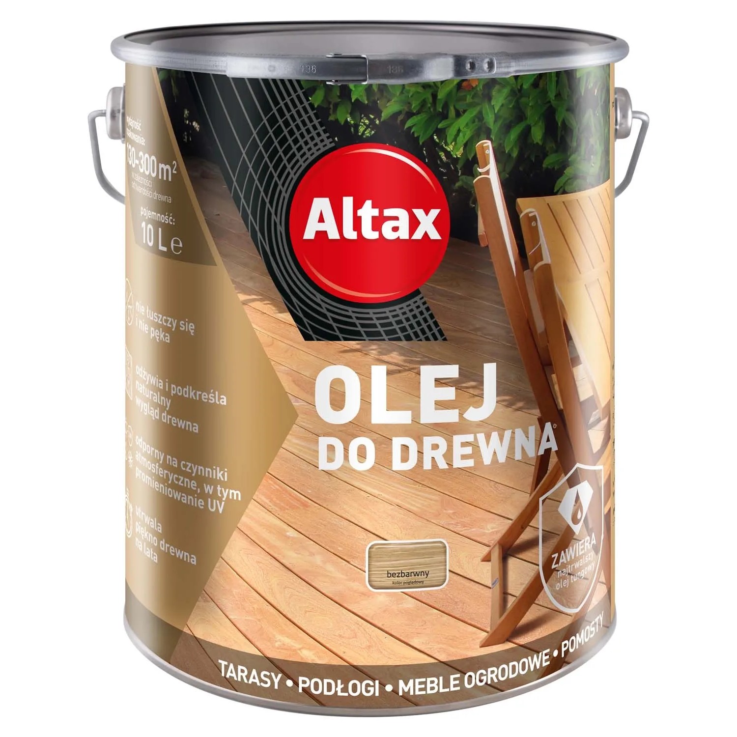 Altax Olej do drewna bezbarwny 10L