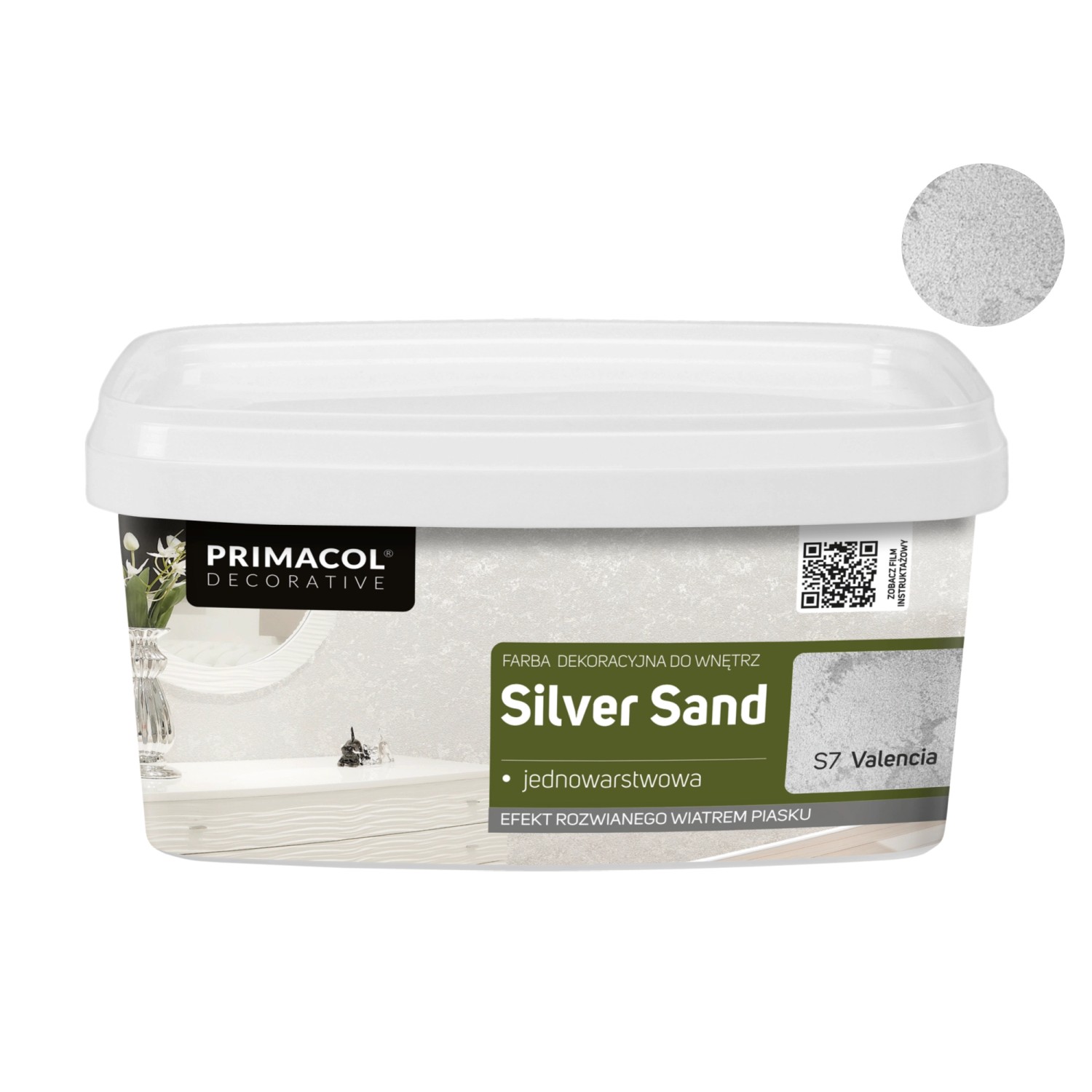 Primacol Farba strukturalna Silver Sand Valencia 1 l