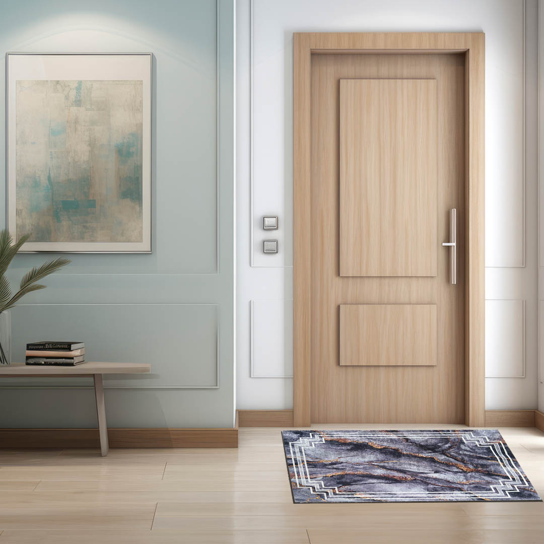 Wycieraczka dywanowa, wewnętrzna, antypoślizgowa Heos New 118 - ciemny szary- 60x100 cm