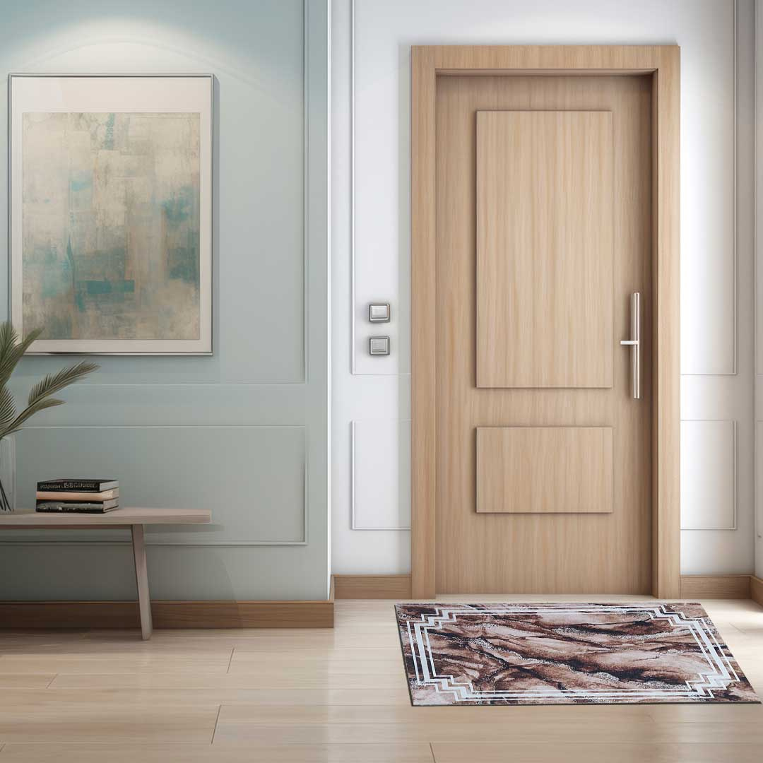 Wycieraczka dywanowa, wewnętrzna, antypoślizgowa Heos New 118 - brązowy- 60x100 cm