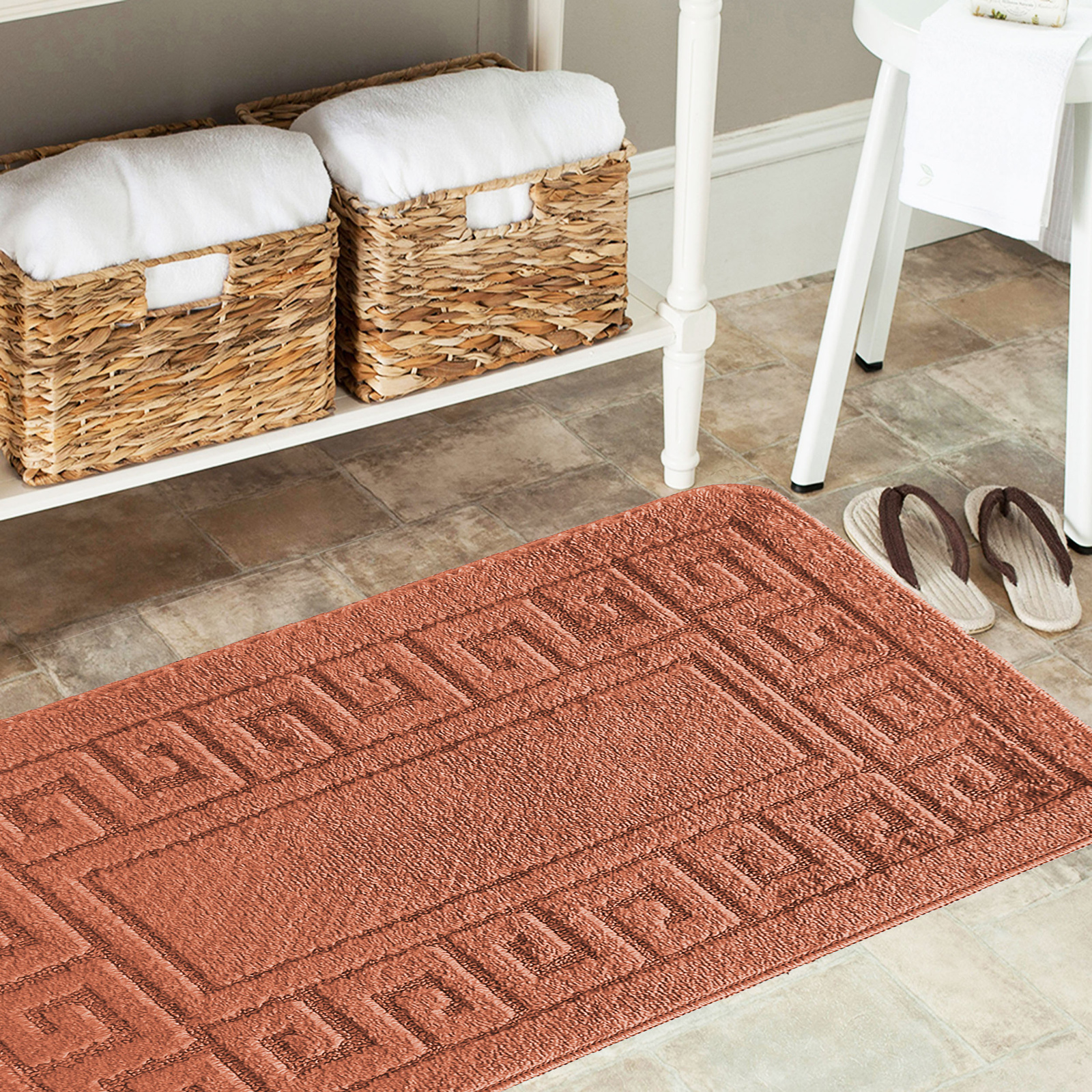 Komplet łazienkowy z wycięciem pod toaletę Montenegro GRECKI - Ginger