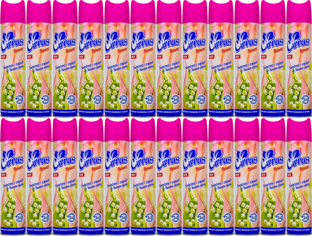 24x Odświeżacz powietrza Cirrus, spray, flower, 300ml