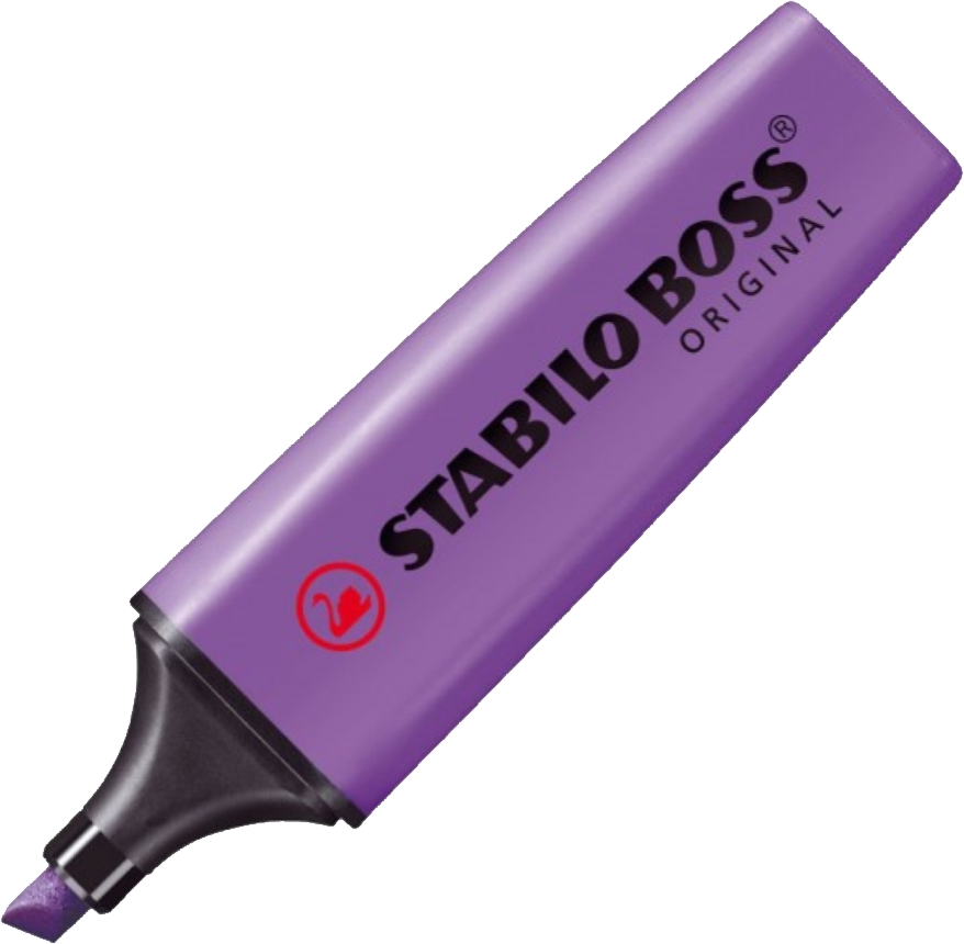 Zakreślacz Stabilo, Boss Original 70/55, ścięta, fioletowy