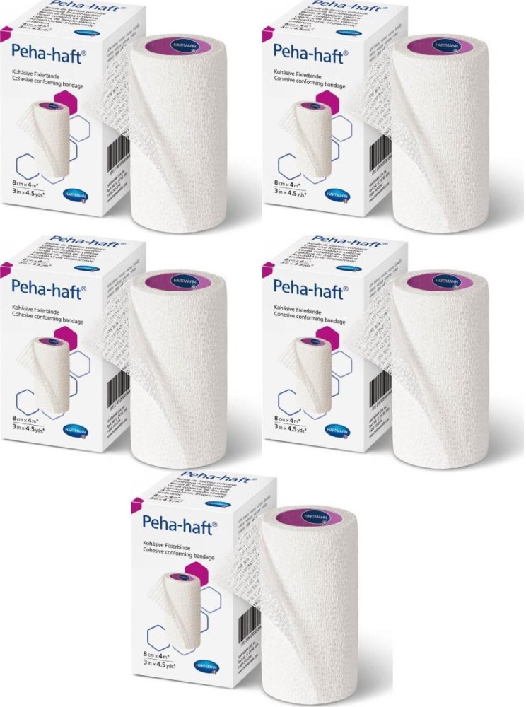 5x Opaska elastyczna Peha-haft, 8cmx4m