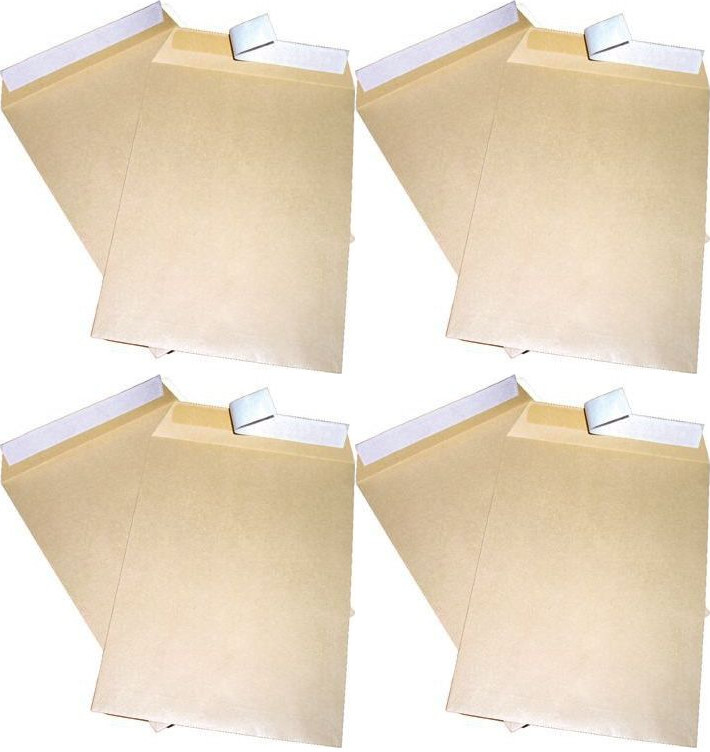 4x Koperta standardowa Rayan, B5, z paskiem HK, 50 sztuk, brązowy