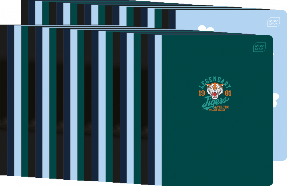 200x Zeszyt gładki Interdruk UV, A5, 32 kartki, mix wzorów