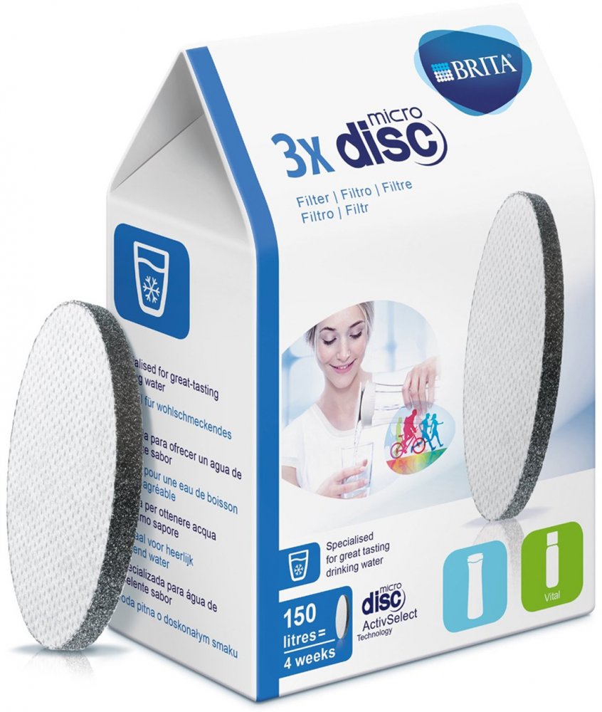Dysk filtrujący Brita MicroDisc, do butelki filtrującej Fill&Go, 3 sztuki
