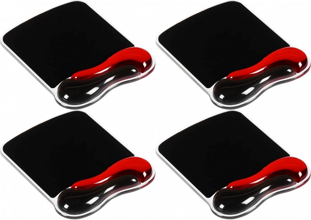 4x Podkładka pod mysz Kensington Duo Gel, czerwono-szary