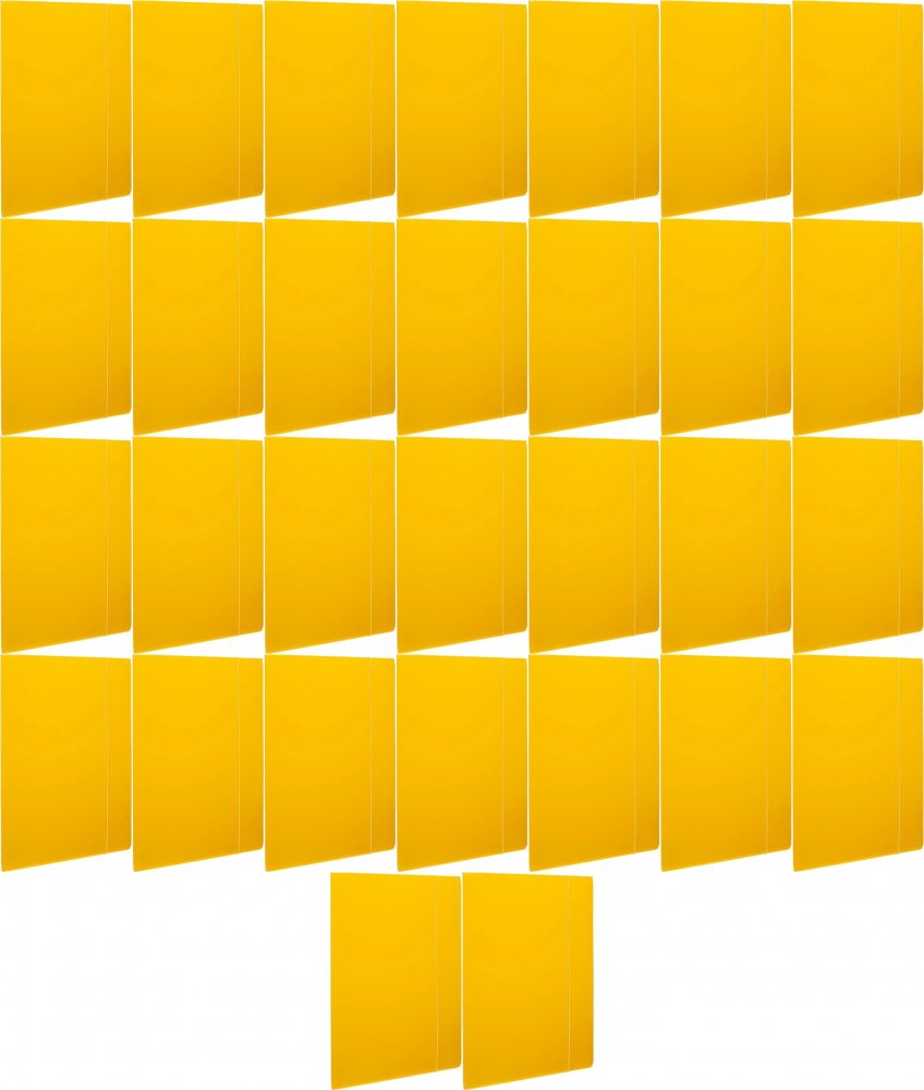 75x Teczka kartonowa z gumką lakierowana Barbara, A4, 3mm, żółty