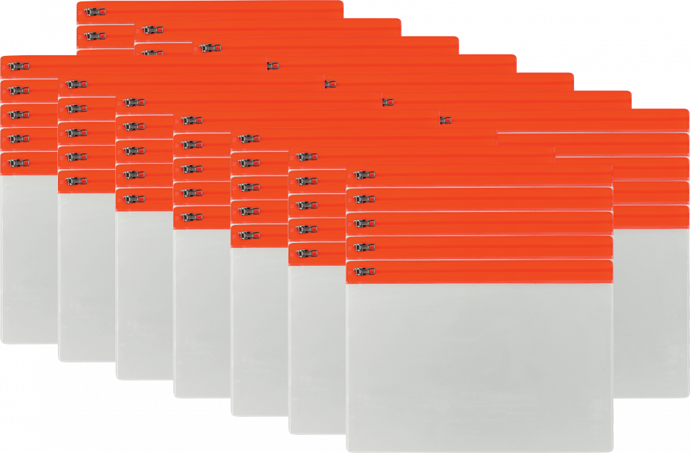 12x Ofertówki krystaliczne Viking, na suwak, A5, 150μm, 5 sztuk, czerwony