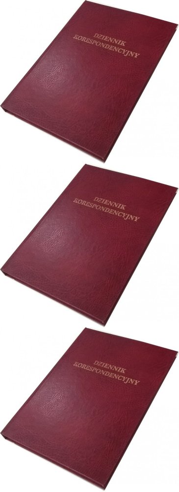3x Dziennik korespondencyjny Barbara, A4, 300 kart, bordowy
