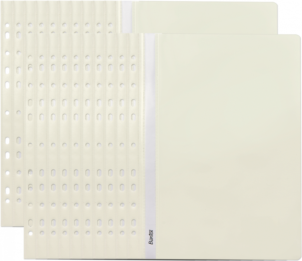 25x Skoroszyt plastikowy oczkowy Bantex Budget EVO, A4, do 200 kartek, biały