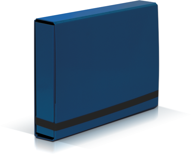 Teczka kartonowa z gumką VauPe Box Caribic, A4, 50mm, granatowy